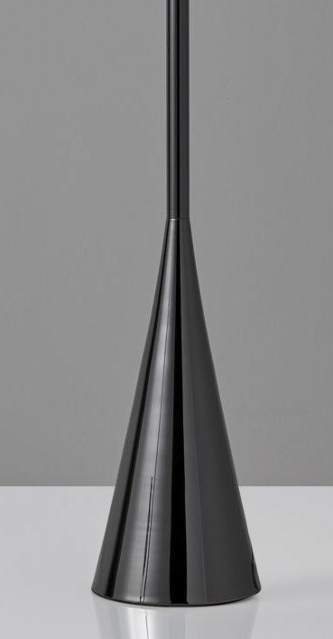 Dramatic Floor Lamp Bell Shaped Base in Black Nickel Finish Metal By Homeroots | Floor Lamps | Modishstore - 4