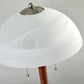 Walnut Wood with Milky Frosted Glass Dome Shade Table Lamp By Homeroots | Table Lamps | Modishstore - 2