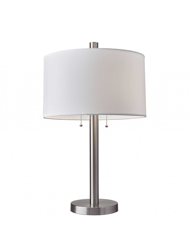 Classic Brushed Steel Metal Table Lamp By Homeroots | Table Lamps | Modishstore