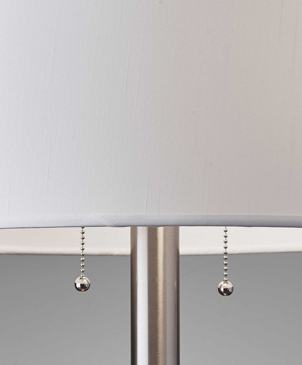 Classic Brushed Steel Metal Table Lamp By Homeroots | Table Lamps | Modishstore - 2