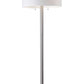 Classic Steel with Double Bulb and White Shade Floor Lamp By Homeroots | Floor Lamps | Modishstore - 2