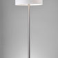 Classic Steel with Double Bulb and White Shade Floor Lamp By Homeroots | Floor Lamps | Modishstore