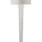 Triple Steel Pole Floor Lamp with Stylish Floating White Fabric Shade Silhouette By Homeroots | Floor Lamps | Modishstore