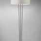 Triple Steel Pole Floor Lamp with Stylish Floating White Fabric Shade Silhouette By Homeroots | Floor Lamps | Modishstore - 2