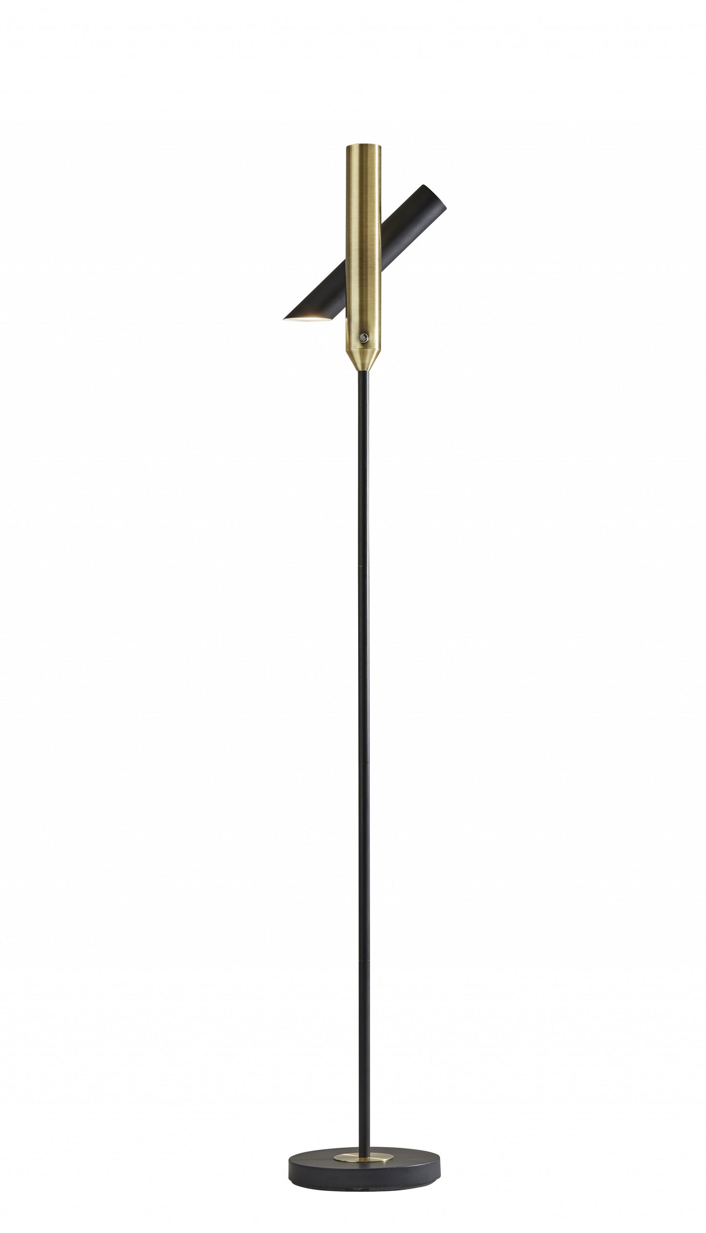Black Metal LED Torchiere By Homeroots | Floor Lamps | Modishstore