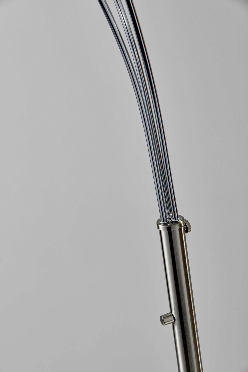 Brushed steel Metal Arc Lamp By Homeroots | Floor Lamps | Modishstore - 3