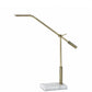 Sleek Brass Metal Adjustable and Dimmable LED Desk Lamp By Homeroots | Desk Lamps | Modishstore - 2