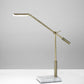 Sleek Brass Metal Adjustable and Dimmable LED Desk Lamp By Homeroots | Desk Lamps | Modishstore