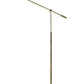 Brass Metal Floor Lamp Adjustable and Dimmable LED By Homeroots | Floor Lamps | Modishstore