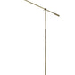 Brass Metal Floor Lamp Adjustable and Dimmable LED By Homeroots | Floor Lamps | Modishstore - 2