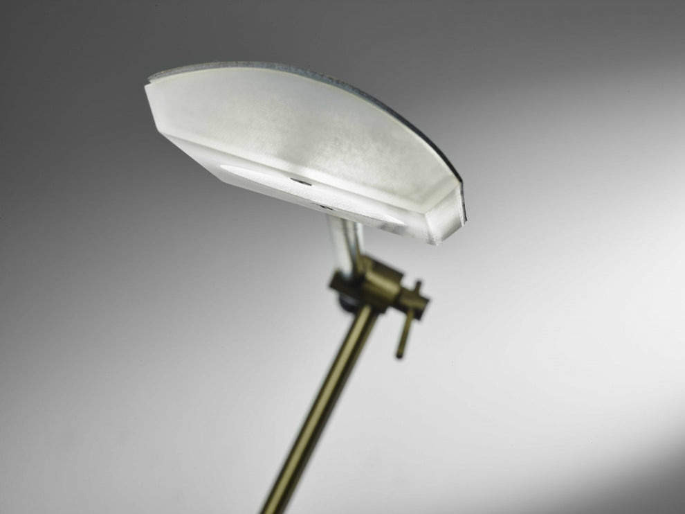 Brass Metal Floor Lamp Adjustable and Dimmable LED By Homeroots | Floor Lamps | Modishstore - 3