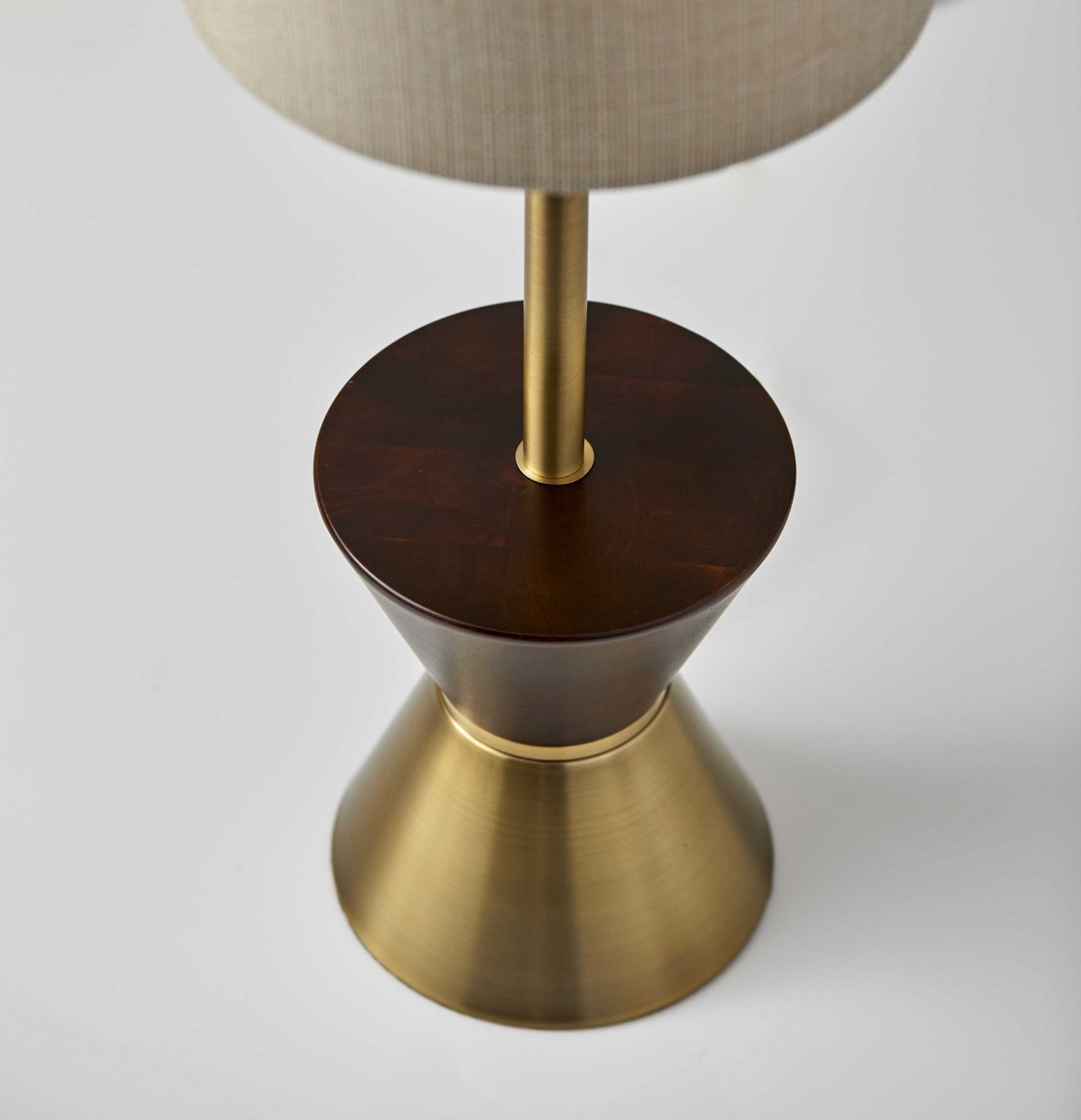 Brass Wood Metal Diabolo Table Lamp By Homeroots | Table Lamps | Modishstore - 3