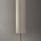 Brass Wood Diabolo Floor Lamp with Tall Textured Beige Shade By Homeroots | Floor Lamps | Modishstore - 2