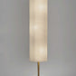Brass Wood Diabolo Floor Lamp with Tall Textured Beige Shade By Homeroots | Floor Lamps | Modishstore - 3