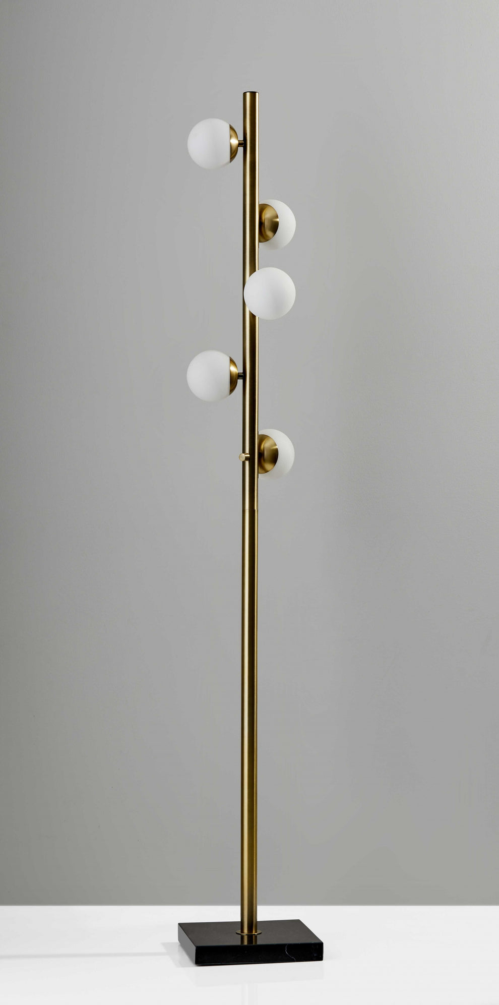 Swirled Sphere Brass Metal LED Floor Lamp By Homeroots | Floor Lamps | Modishstore - 3
