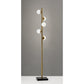 Swirled Sphere Brass Metal LED Floor Lamp By Homeroots | Floor Lamps | Modishstore - 3