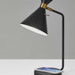 Asymmetrical Diabolo Black Metal Desk Lamp By Homeroots | Desk Lamps | Modishstore - 3