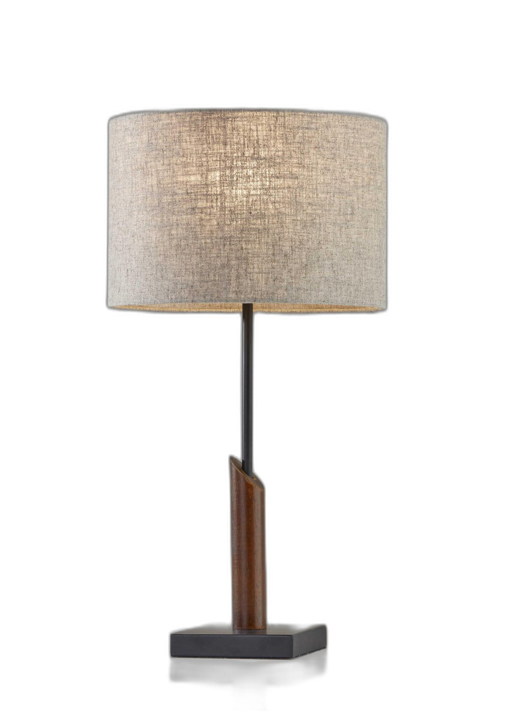 Sculptural Wood Black Metal Table Lamp By Homeroots | Table Lamps | Modishstore - 2