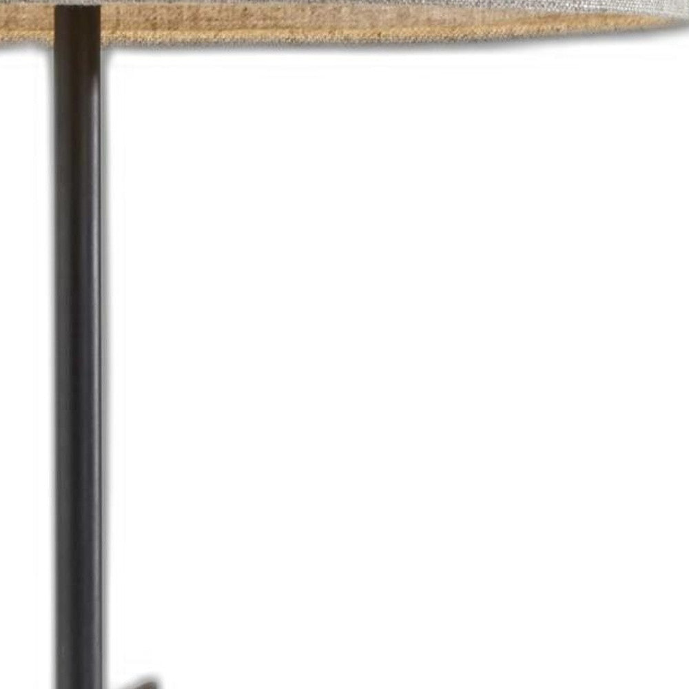 Sculptural Wood Black Metal Table Lamp By Homeroots | Table Lamps | Modishstore - 3