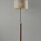 Sculptural Wood Floor Lamp with Black Metal Accents By Homeroots | Floor Lamps | Modishstore