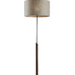 Sculptural Wood Floor Lamp with Black Metal Accents By Homeroots | Floor Lamps | Modishstore - 2
