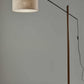 Sculptural Wood Floor Lamp with Adjustable Black Metal Arm By Homeroots | Floor Lamps | Modishstore