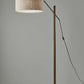 Sculptural Wood Floor Lamp with Adjustable Black Metal Arm By Homeroots | Floor Lamps | Modishstore - 5