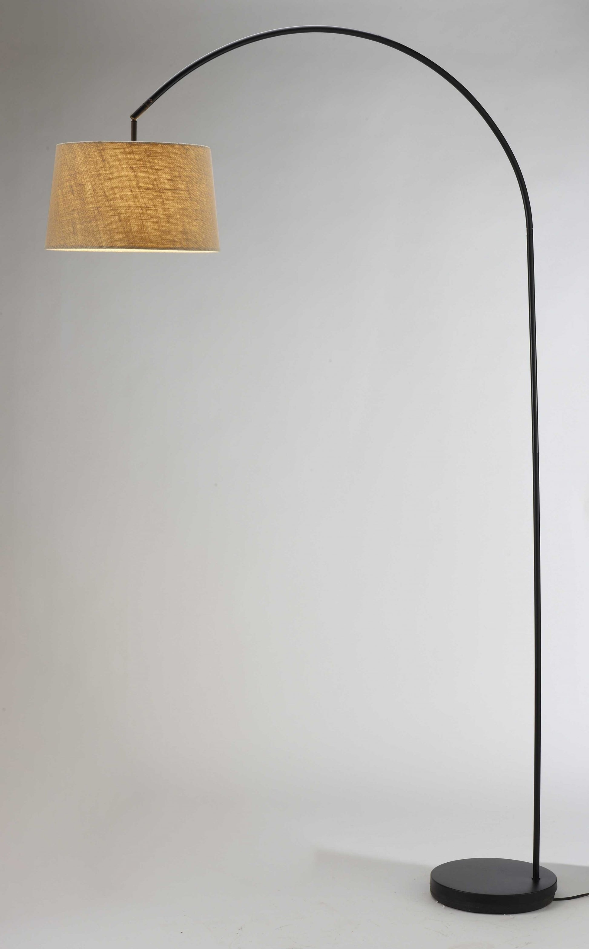 Sweeping Curve Floor Lamp in Black Metal | Floor Lamps | Modishstore
