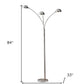 Three Light Steel Orb Floor Lamp By Homeroots | Floor Lamps | Modishstore