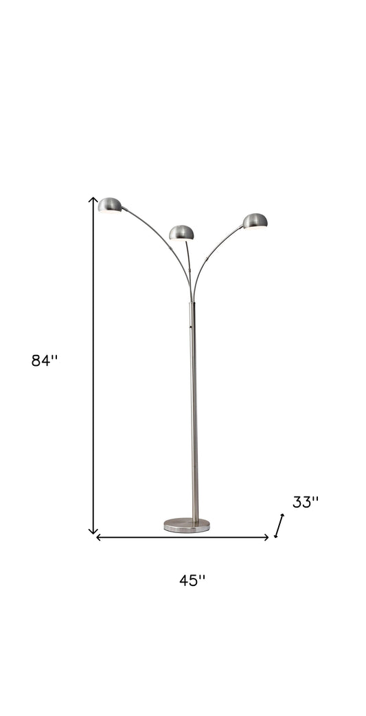 Three Light Steel Orb Floor Lamp By Homeroots | Floor Lamps | Modishstore
