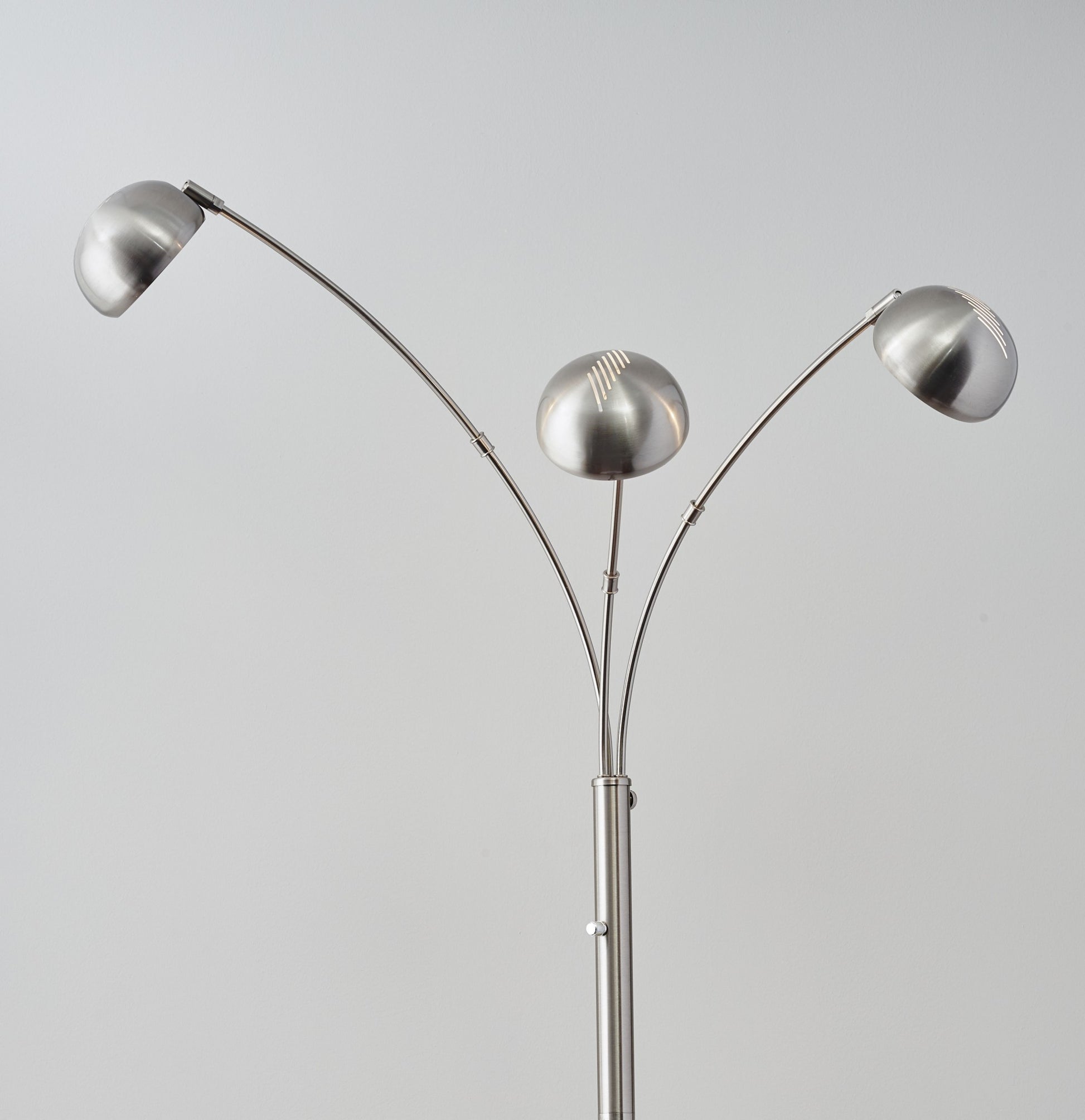 Three Light Steel Orb Floor Lamp By Homeroots | Floor Lamps | Modishstore - 2