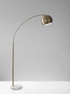 Spherical Brass Metal Curved Arm Floor Lamp | Floor Lamps | Modishstore