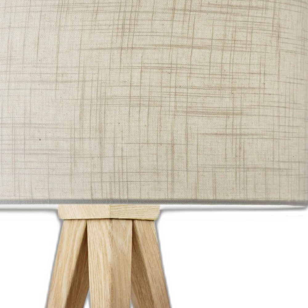 Treble Natural Wood Table Lamp By Homeroots | Table Lamps | Modishstore - 4