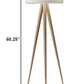 Treble Floor Lamp Three Natural Wood Finish Legs By Homeroots | Floor Lamps | Modishstore - 5