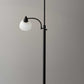 Torchiere Plus Chairside Floor Lamp in Black Metal By Homeroots | Floor Lamps | Modishstore - 2