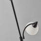 Torchiere Plus Chairside Floor Lamp in Black Metal By Homeroots | Floor Lamps | Modishstore - 3
