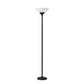 Tailored Black Metal Torchiere with Bright Illumination | Floor Lamps | Modishstore