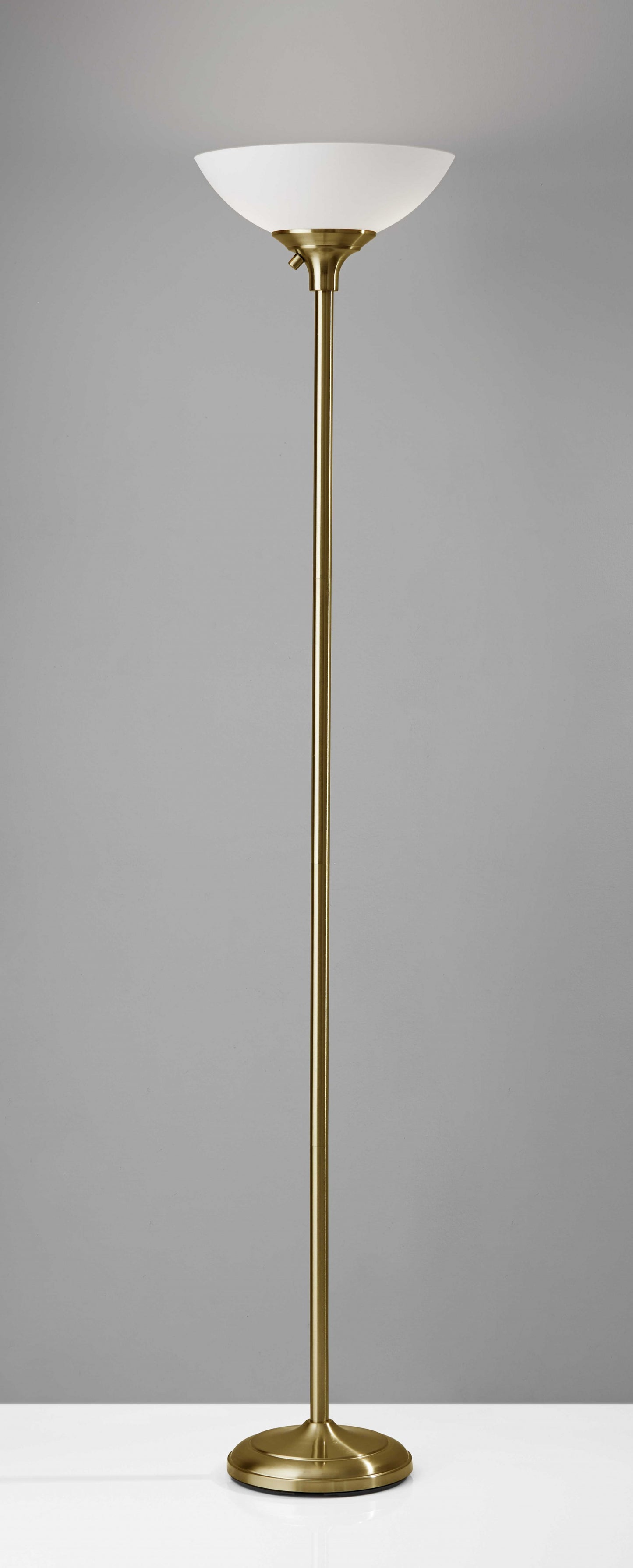 Tailored Shiny Brass Metal Torchiere with Bright Illumination | Floor Lamps | Modishstore