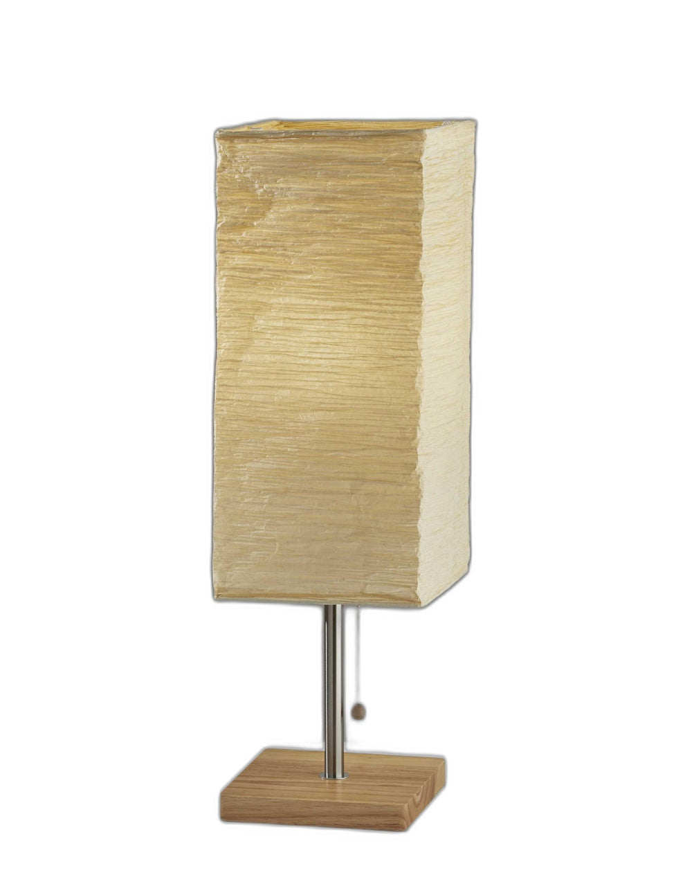 Wildside Paper Shade with Natural Wood Table Lamp By Homeroots | Table Lamps | Modishstore - 2
