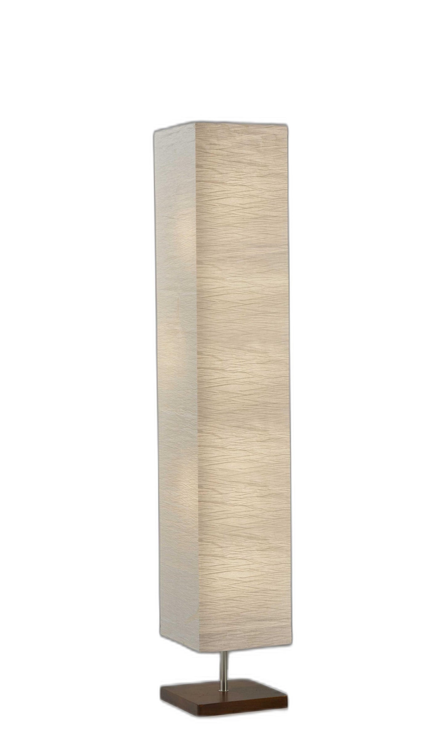 Wildside Paper Shade Floor Lamp with Walnut Wood Base By Homeroots | Floor Lamps | Modishstore - 2