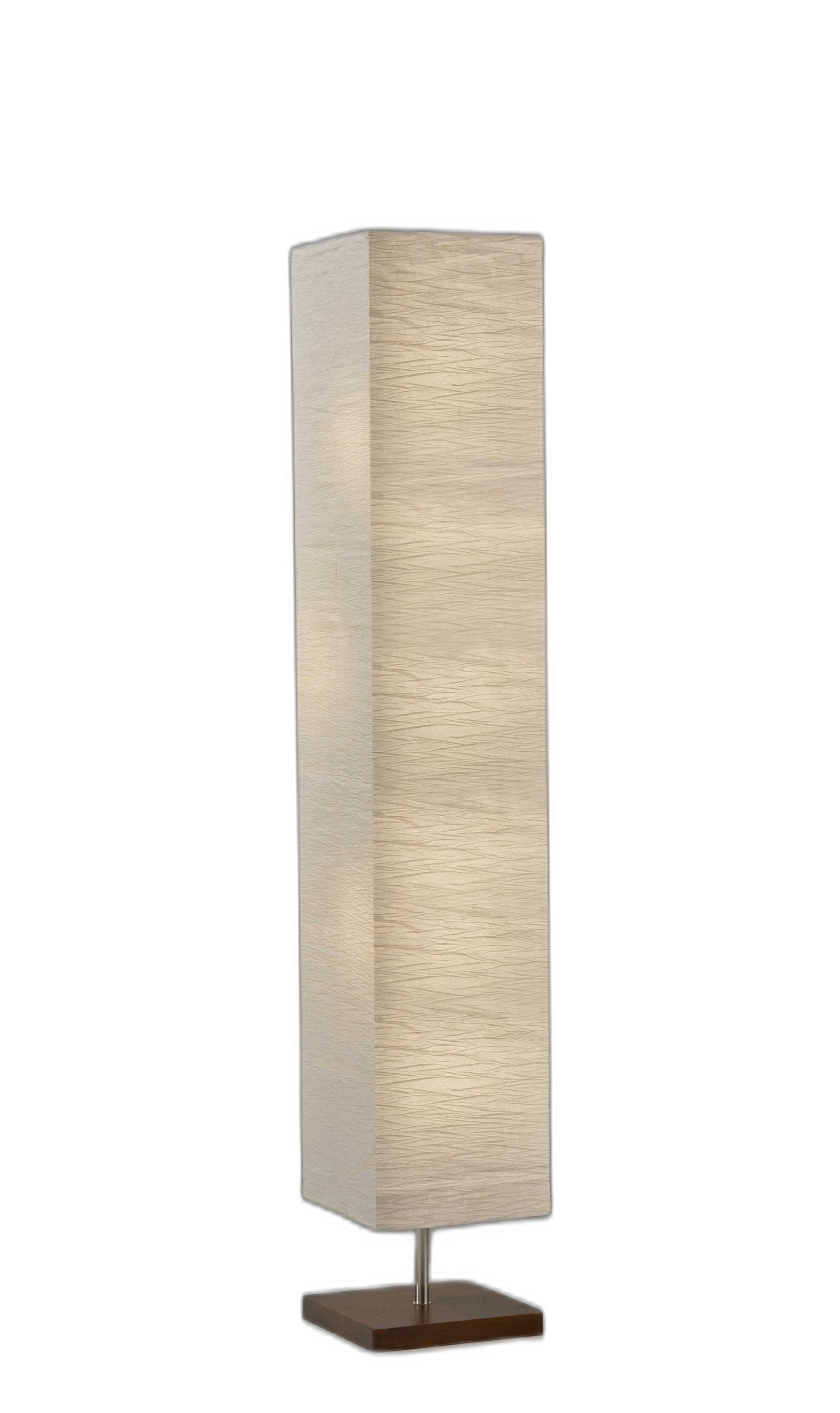 Wildside Paper Shade Floor Lamp with Walnut Wood Base By Homeroots | Floor Lamps | Modishstore - 2