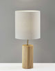 Black Wood Circular Block Table Lamp | Table Lamps | Modishstore - 2