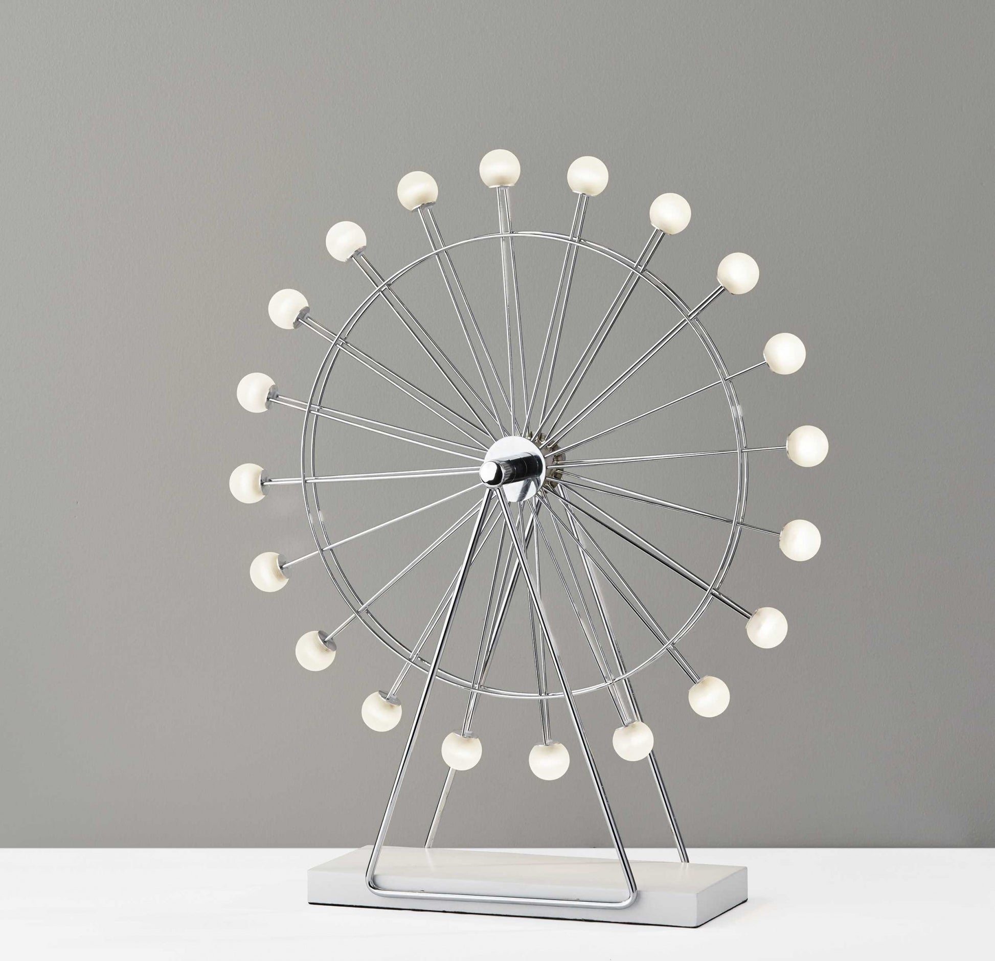Chrome Ferris Wheel Large Table Lamp By Homeroots | Table Lamps | Modishstore