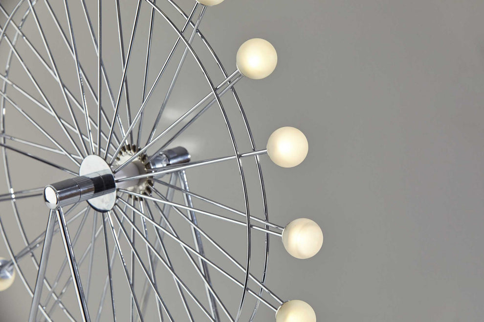 Chrome Ferris Wheel Large Table Lamp By Homeroots | Table Lamps | Modishstore - 2
