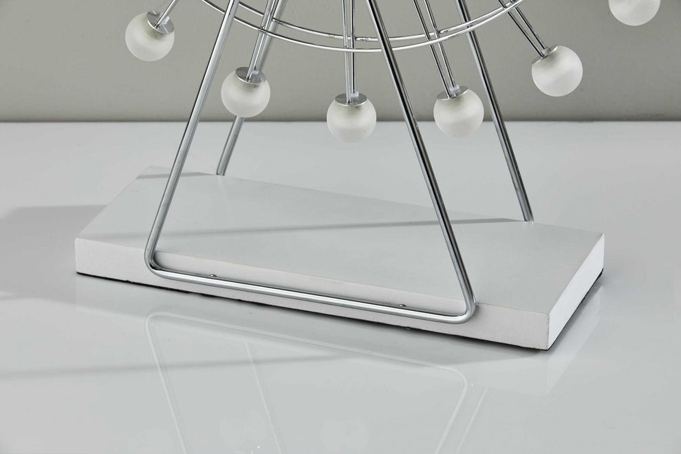 Chrome Ferris Wheel Large Table Lamp By Homeroots | Table Lamps | Modishstore - 4
