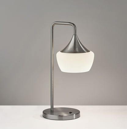 Gnome Smoked Glass Black Metal Table Lamp | Table Lamps | Modishstore - 3