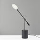 Black Metal Saucer LED Adjustable Desk Lamp By Homeroots | Desk Lamps | Modishstore - 2