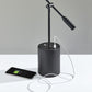 Black Metal Saucer LED Adjustable Desk Lamp By Homeroots | Desk Lamps | Modishstore - 5