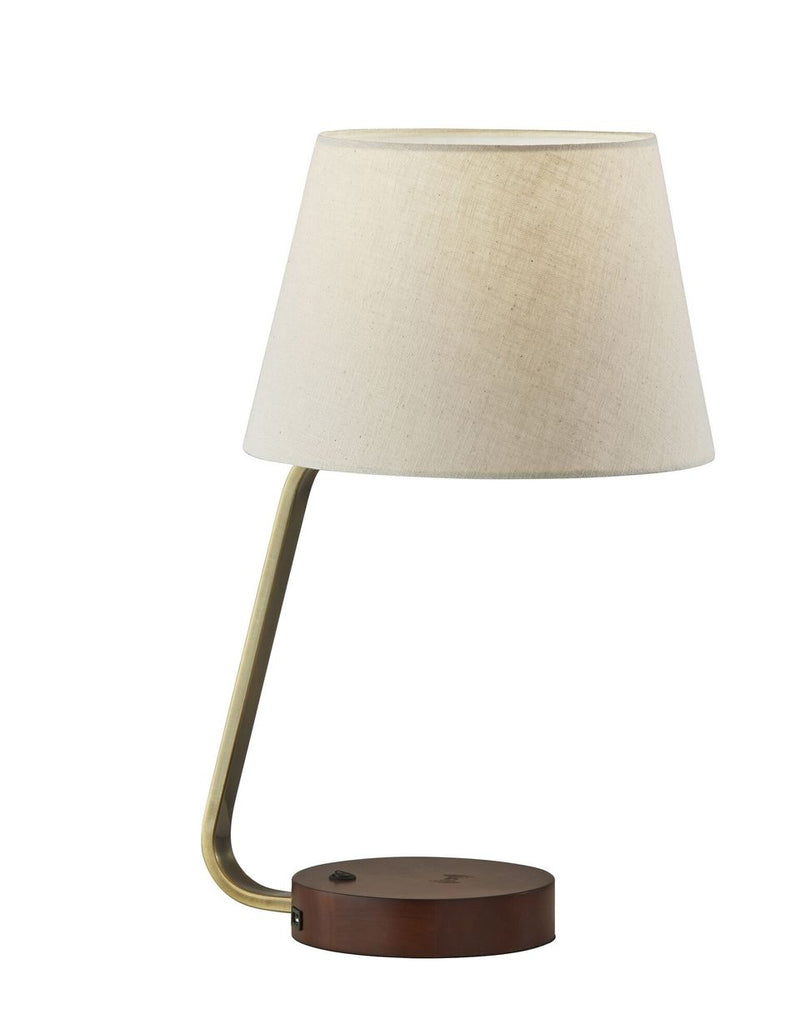 Palm Desert Antique Brass Metal Charging Table Lamp | Table Lamps | Modishstore - 2
