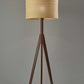 Natural Chunky Tripod Floor Lamp With Walnut Wood By Homeroots | Floor Lamps | Modishstore